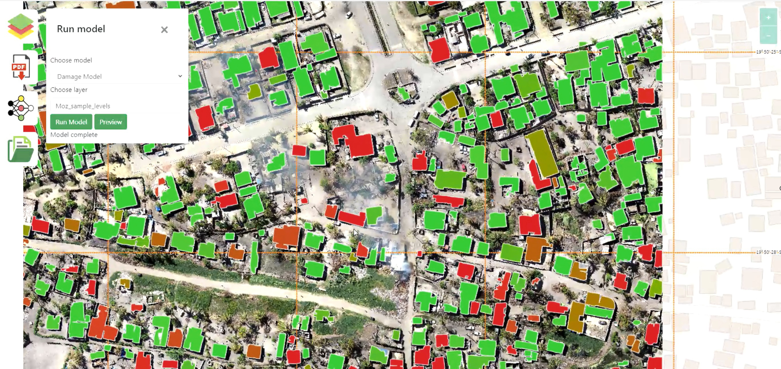Screenshot of the image recognition software EDDA.