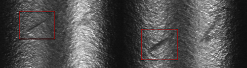 Processed images with high resolution line camera.